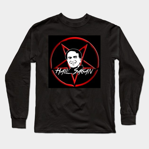 Hail Sagan Long Sleeve T-Shirt by WFLAtheism